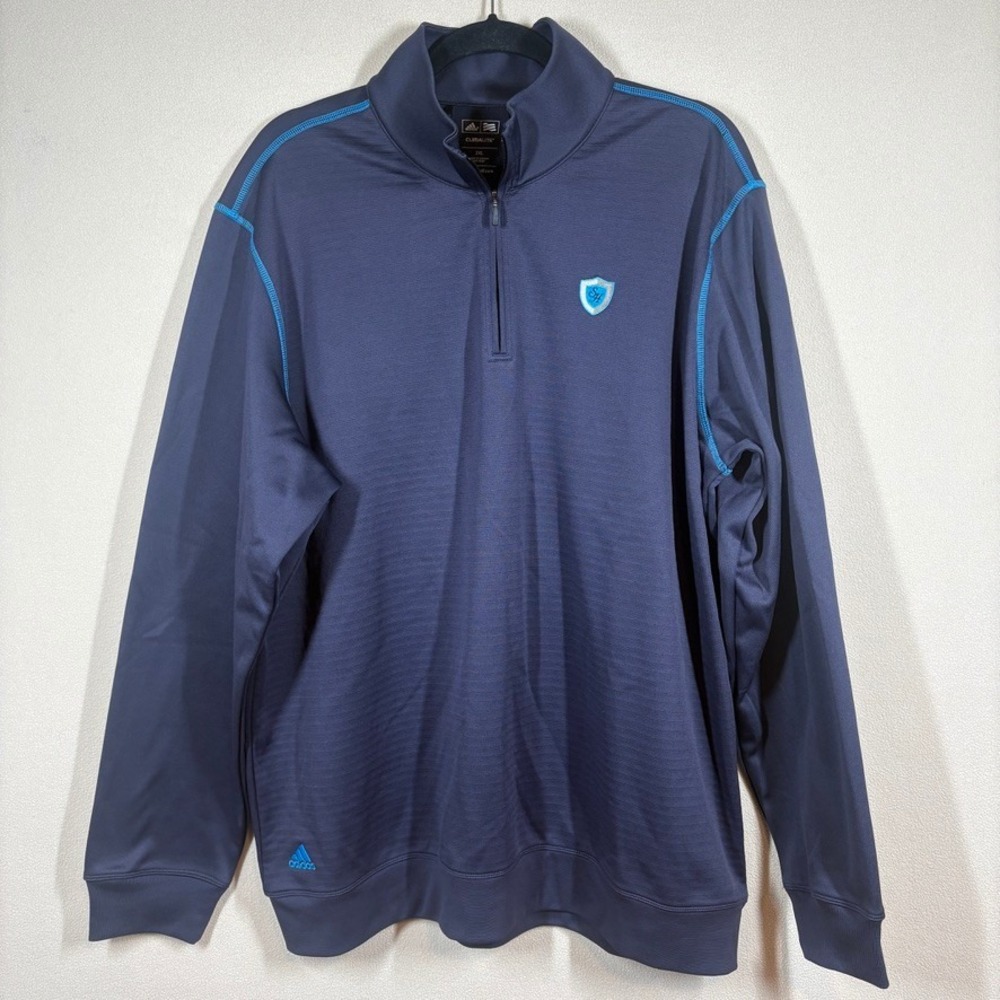 Adidas Climalite Southern Highlands Golf 1/4 Zip 2XL Navy Athletic Resortwear‎